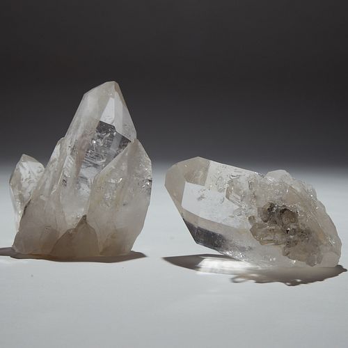2 QUARTZ CRYSTAL SCEPTERS WITH