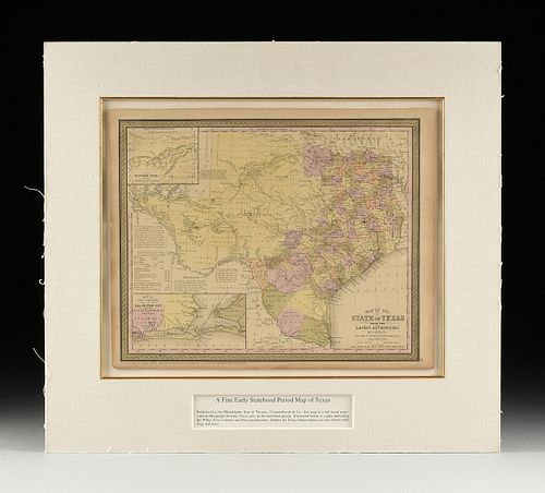 AN ANTIQUE ANTEBELLUM MAP MAP 3813db