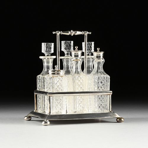 A VICTORIAN NICKEL SILVERPLATED CRUET