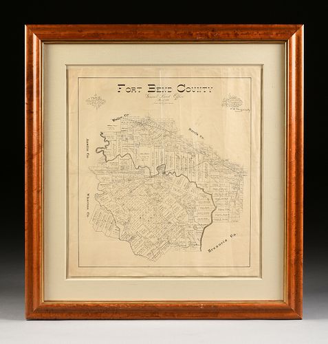 AN ANTIQUE CADASTRAL MAP, FORT BEND