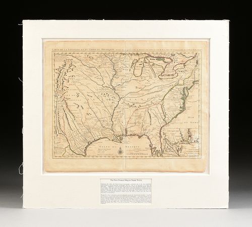 AN ANTIQUE MAP, "CARTE DE LA LOUISIANE