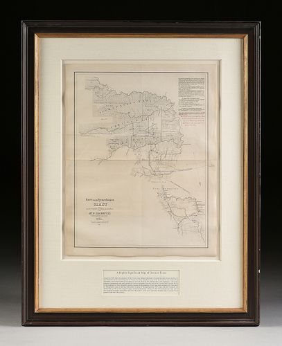 AN ANTIQUE ANTEBELLUM MAP KARTE 3814e0