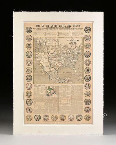 A REPUBLIC OF TEXAS MAP, "MAP OF