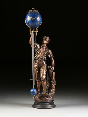 AN ANTIQUE FRENCH PATINATED SPELTER