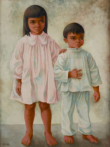 BERNIQUE LONGLEY TWO CHILDREN OIL 381571