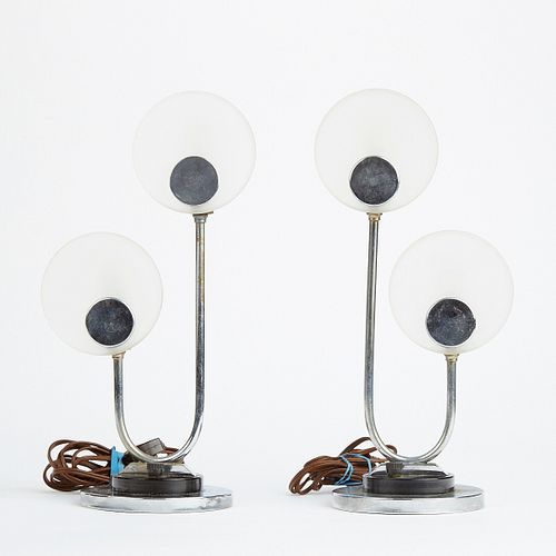 PAIR OF LEVITON ART DECO ACCENT