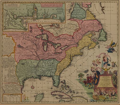 MAP OF NORTH AMERICA BASED ON MATTHAEUS 3815d0