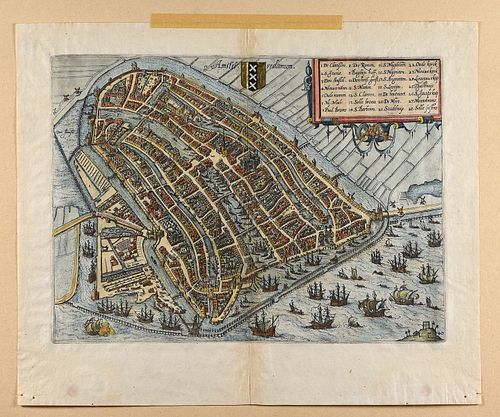 LODOVICO GUICCIARDINI MAP OF AMSTERDAM 3815d1