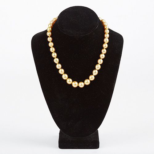 GOLDEN SOUTH SEA PEARL NECKLACESouth 3815fd