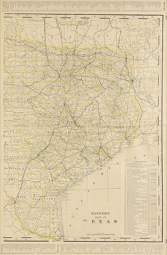 AN ANTIQUE MAP EASTERN HALF OF 38164f