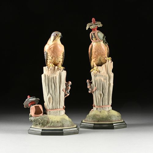 A PAIR OF BOEHM SCULPTURES, KESTREL,