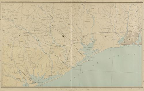 AN ANTIQUE MAP, GENERAL TOPOGRAPHICAL