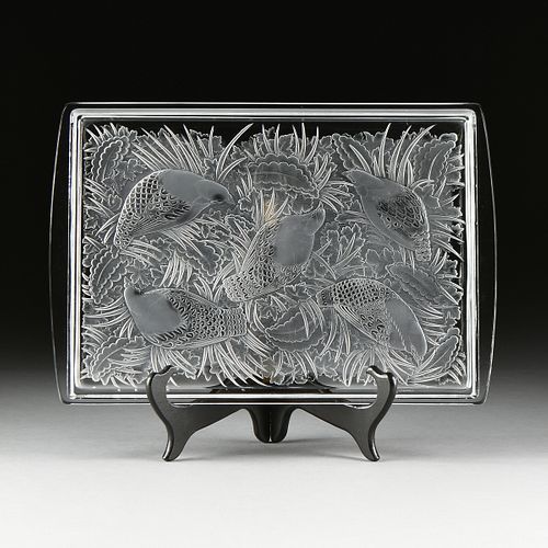 A LALIQUE FROSTED ETCHED CRYSTAL 38169b