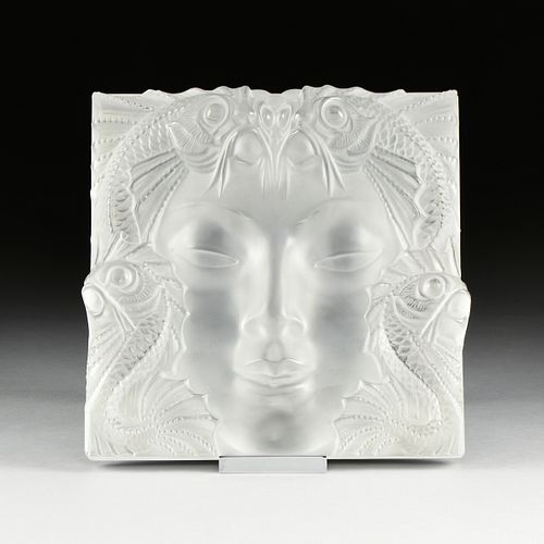 A LALIQUE MASQUE DE FEMME FROSTED