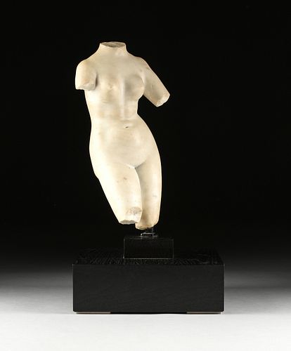 A GRECO-ROMAN STYLE MARBLE SCULPTURE,