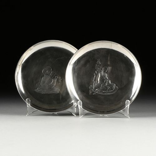 A PAIR OF JAPANESE STERLING SILVER 381725