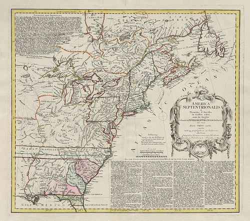 AN ANTIQUE MAP AMERICA SEPTENTRIONALIS  38173b