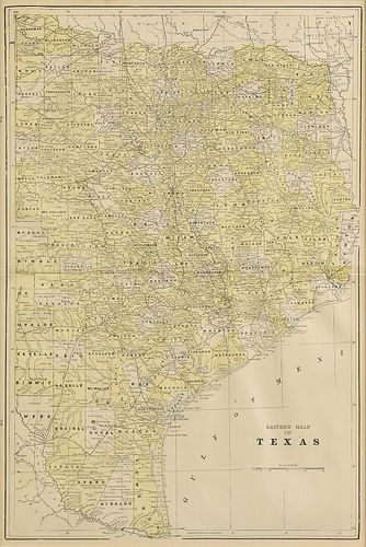 AN ANTIQUE MAP, "EASTERN HALF OF