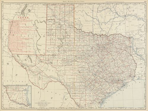 AN ANTIQUE MAP, "RAND MCNALLY &