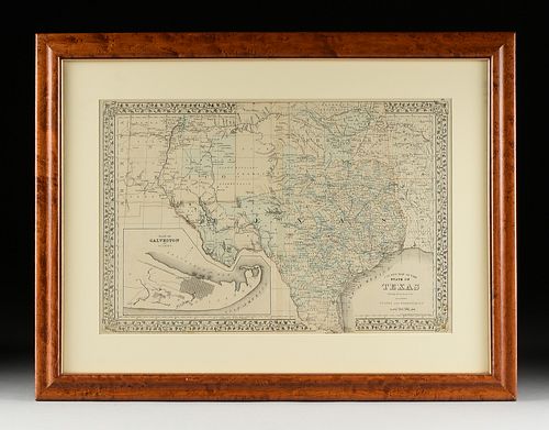 AN ANTIQUE RECONSTRUCTION ERA MAP,