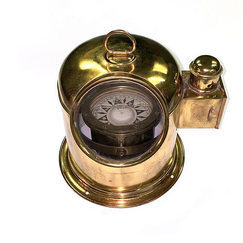 AN ITALIAN BRASS YACHT BINNACLE 381798