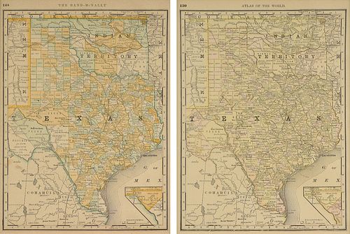 TWO VINTAGE MAPS VERTICAL MAP 3817b5