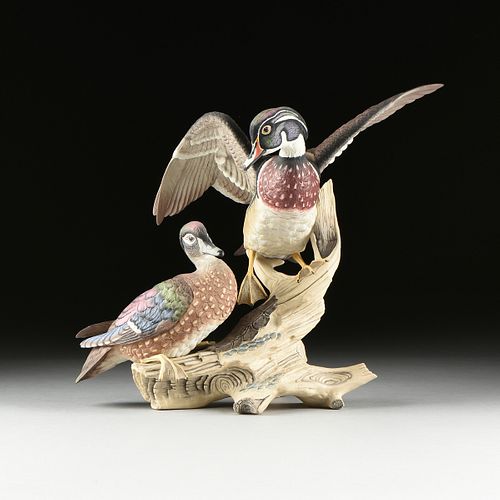 A BOEHM SCULPTURE, "WOOD DUCKS,"