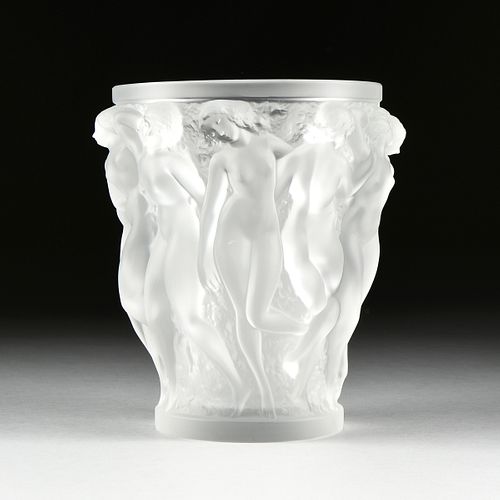 A LALIQUE FROSTED CRYSTAL "BACCHANTES"