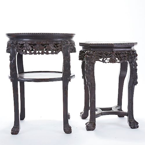 PR CHINESE CARVED ROSEWOOD SIDE 38182e