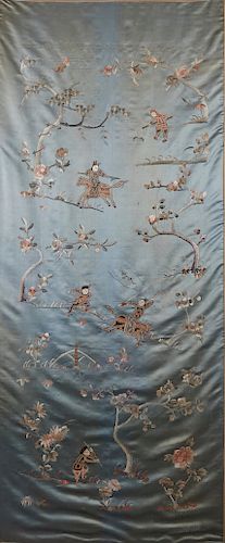 LARGE CHINESE SILK EMBROIDERY OF
