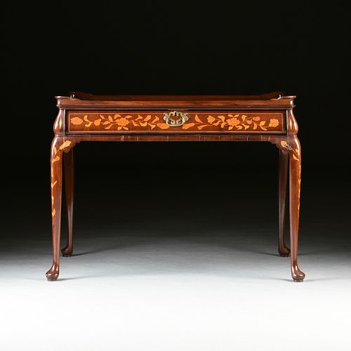 A DUTCH ROCOCO FRUITWOOD MARQUETRY