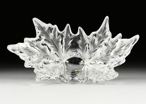 A LARGE LALIQUE FROSTED AND CLEAR