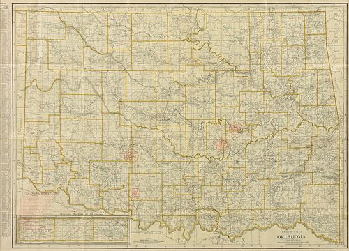 AN ANTIQUE MAP RAND MCNALLY STANDARD 381929