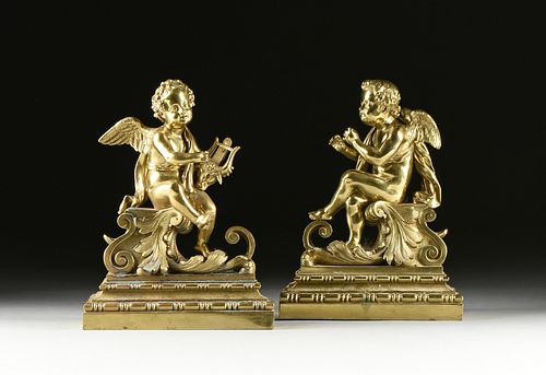 A PAIR OF LOUIS XVI REVIVAL POLISHED 38192f