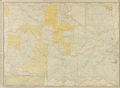 AN ANTIQUE MAP RAND MCNALLY  38193f