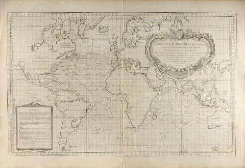 AN ANTIQUE MAP CARTE DES VARIATIONS 3819f4