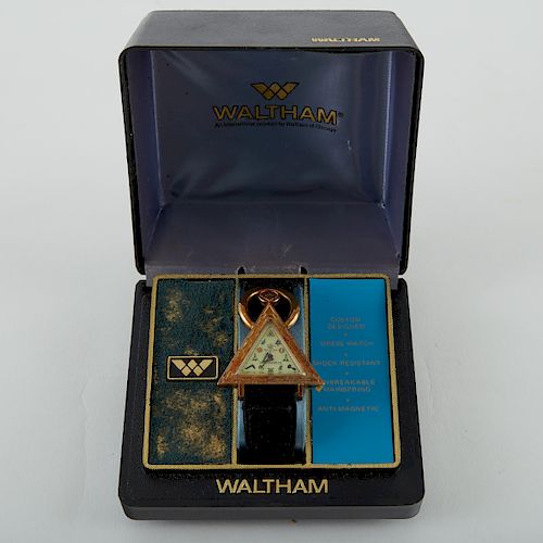 WALTHAM GOLD-FILLED MASONIC WATCH