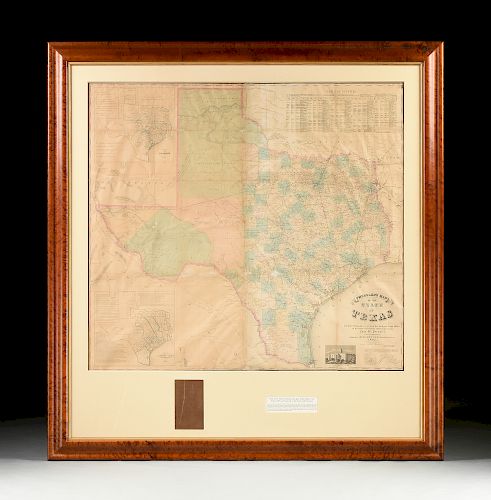 A RARE ANTIQUE CIVIL WAR ERA MAP,