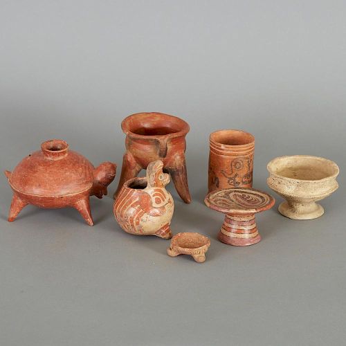 7 SMALL PRE COLUMBIAN CERAMICSSeven 381a97