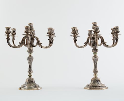 PAIR 800 SILVER ITALIAN CANDELABRASPair 381ad5