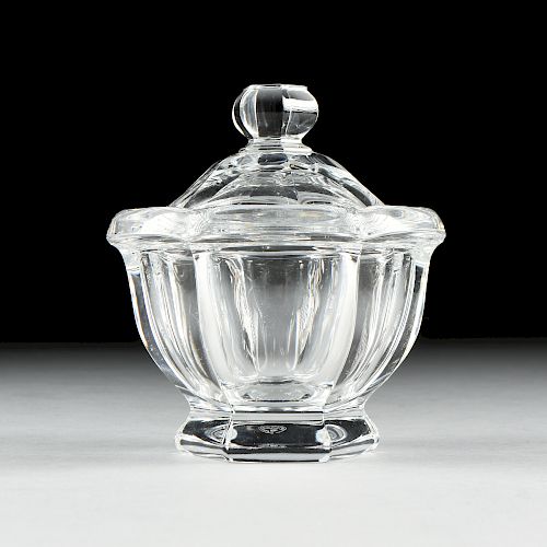 A BACCARAT LIDDED CRYSTAL NUT/CANDY
