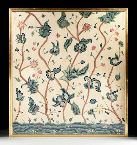 A LARGE ENGLISH EMBROIDERED CREWELWORK 381bb7
