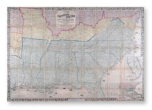 AN ANTIQUE CIVIL WAR MAP, "COLTON'S