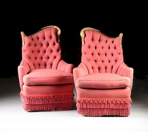 A PAIR OF VICTORIAN STYLE RED CORDED 381c6f