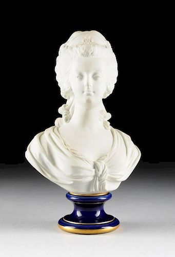 A SÃˆVRES BISQUE PORTRAIT BUST