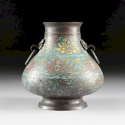 A CHINESE ARCHAISTIC STYLE CLOISONNÉ