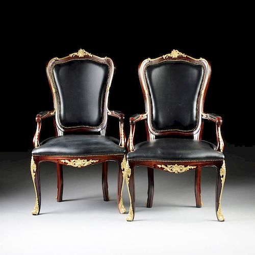 A PAIR OF ROCOCO REVIVAL STYLE