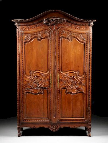 A FRENCH PROVINCIAL CARVED WAXED 381ccd