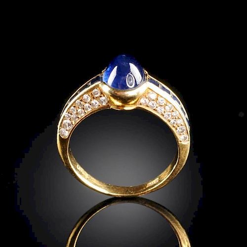 AN 18K YELLOW GOLD LAYKIN SAPPHIRE  381d75