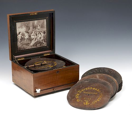 POLYPHONE DISC MUSIC BOX WITH 30 DISCSPolyphone